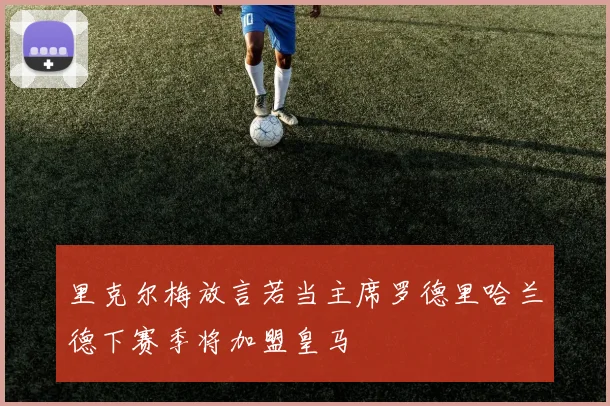 里克尔梅放言若当主席罗德里哈兰德下赛季将加盟皇马